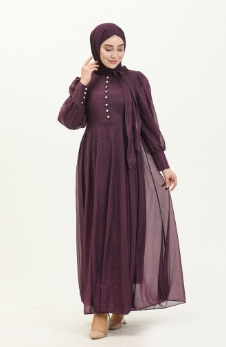 Zwetschge Hijab-Abendkleider 14034