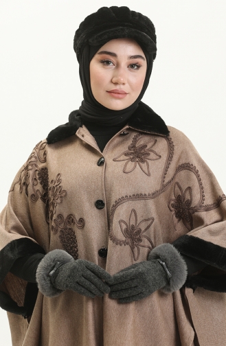 Poncho en Fourrure 1093-01 Vison 1093-01