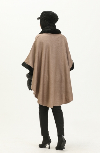 Poncho mit Pelzdetail 1093-01 Nerz 1093-01