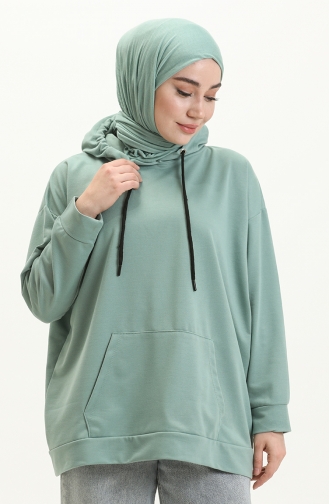 Sweatshirt mit Kapuze 3047-02 Grün 3047-02