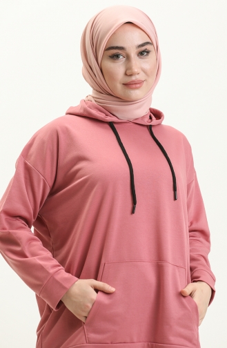 Sweat-shirt à Capuche 3047-04 Rose Pâle 3047-04