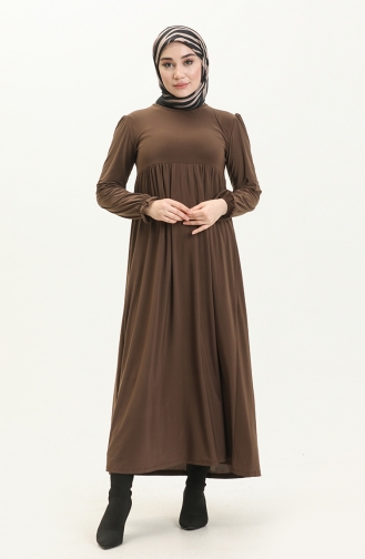 Gefälteltes Sandy Kleid 1934-12 Braun 1934-12