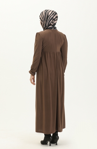 Gefälteltes Sandy Kleid 1934-12 Braun 1934-12