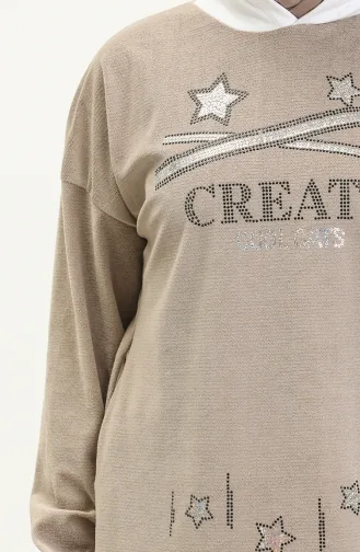 تونيك مطبوع 7000-01 رمادي 7000-01