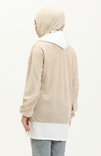 Stein-bedruckte Tunika 7000-03 Beige 7000-03