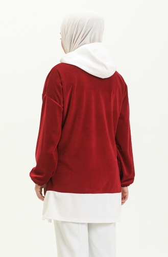 Stone Print Tunic 7001-05 Claret Red 7001-05