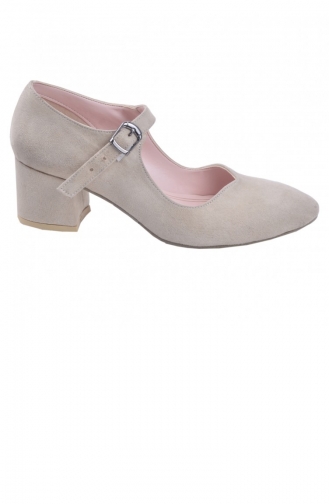 Ayakland 97544 318 5 Cm Topuk Bayan Süet Sandalet Ayakkabı Ten