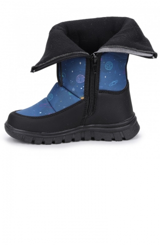 Kiko Kids Nuh Fermuarlı Kız Erkek Çocuk Kar Botu Ayakkabı Lacivert