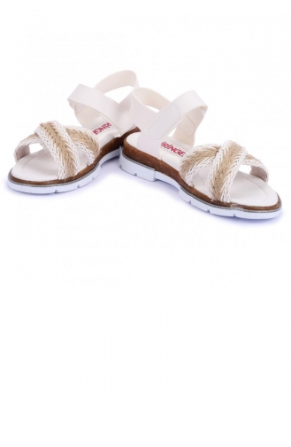 Kiko Kids Şb 2843 47 Orto Pedik Kız Çocuk Sandalet Terlik Beyaz