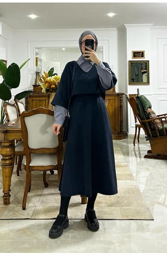 Navy Blue Rok 0246-01