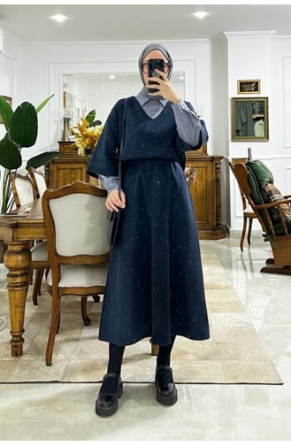 Navy Blue Rok 0246-01