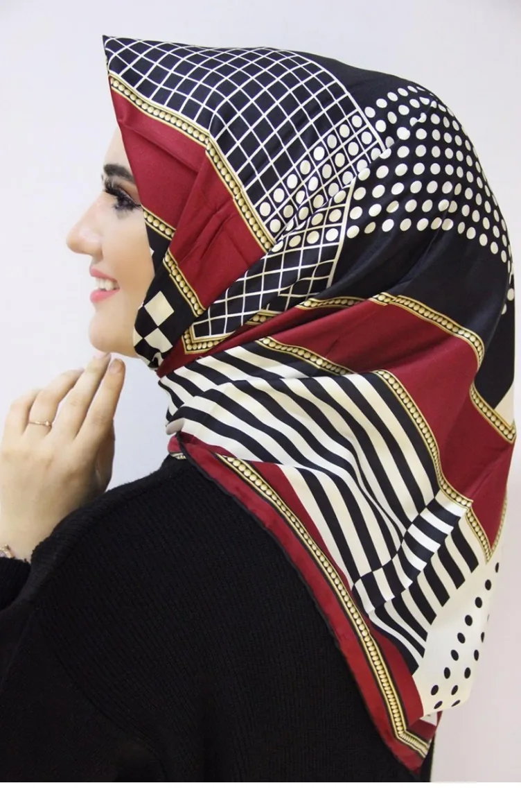 Moda Trend Puantiyeli Eşarp Vişne