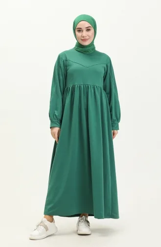 Gerafftes Sportkleid 3045-03 Smaragdgrün 3045-03