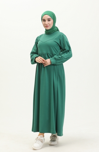 Shirred Sports Dress 3045-03 Emerald Green 3045-03