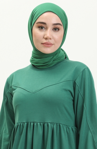 Gerafftes Sportkleid 3045-03 Smaragdgrün 3045-03