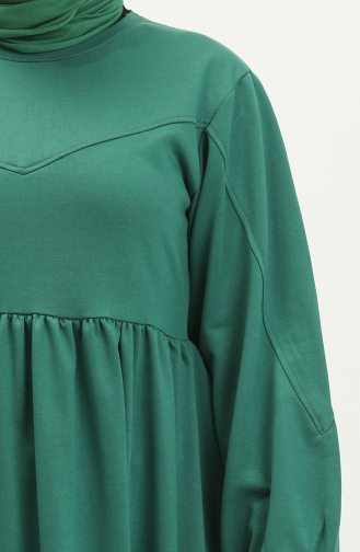 Gerafftes Sportkleid 3045-03 Smaragdgrün 3045-03