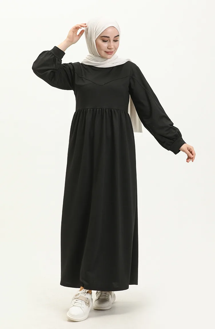 Robe De Sport Froncee 3045-04 Noir 3045-04