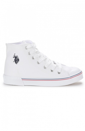 U S Polo Assn Penelope High Wt Günlük Yürüyüş Kadın Spor Ayakkabı Beyaz