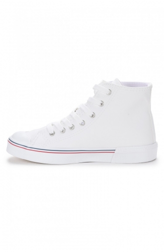 U S Polo Assn Penelope High Wt Günlük Yürüyüş Kadın Spor Ayakkabı Beyaz
