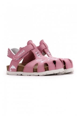Vicco 321 22Y 176 Darcy Cırtlı Kız Erkek Çocuk Sandalet Terlik Pembe
