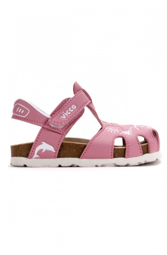 Vicco 321 22Y 176 Darcy Cırtlı Kız Erkek Çocuk Sandalet Terlik Pembe