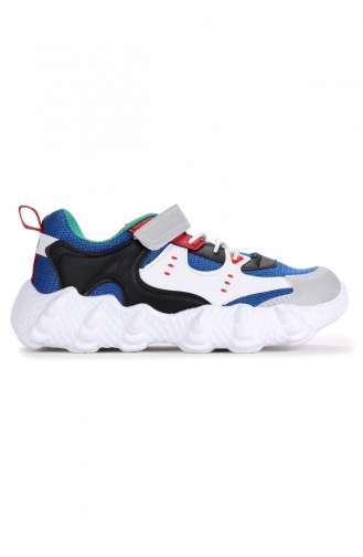 Kiko Kids Foot Cırtlı Kız Erkek Çocuk Spor Ayakkabı Saks