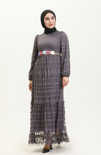 Anthracite Hijab Dress 13234