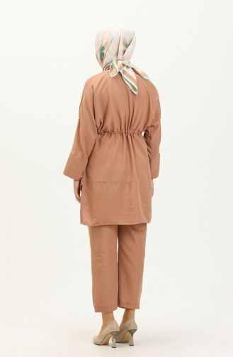 Cotton Tunik Pantolon Takim 6006-04 Hardal