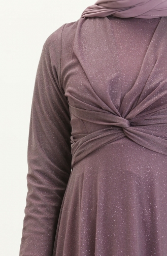 Silvery Evening Dress 5397-20 Dark Lilac 5397-20