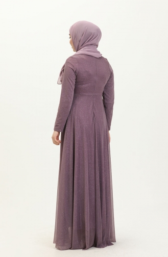 Silbriges Abendkleid 5397-20 Dunkellila 5397-20