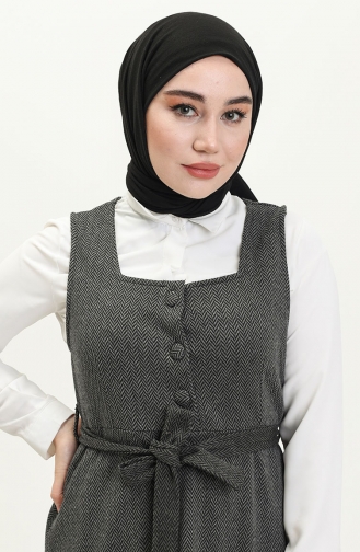 Light Black İslamitische Jurk 7130-08