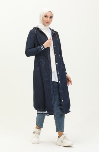 Dark Blue Jeans Cape 14030