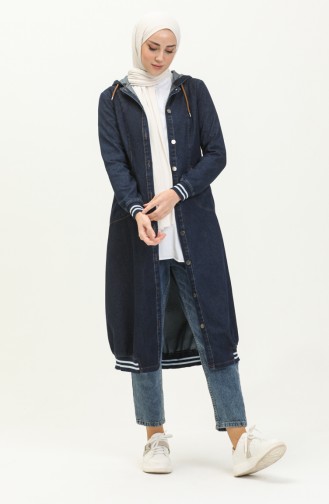 Dark Blue Jeans Cape 14030