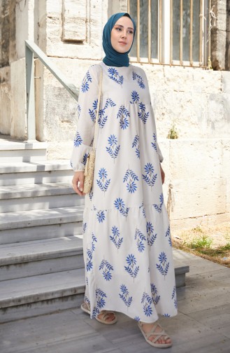 Patterned Dress 10363-03 Saxe 10363-03