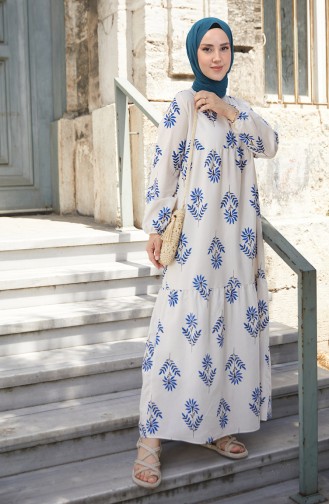 Patterned Dress 10363-03 Saxe 10363-03