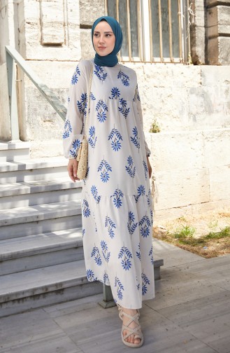 Patterned Dress 10363-03 Saxe 10363-03