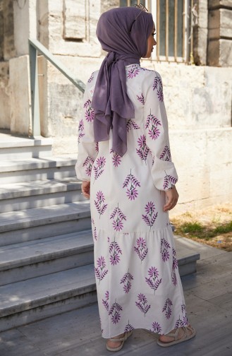 Gemustertes Kleid 10363-05 Fuchsia 10363-05