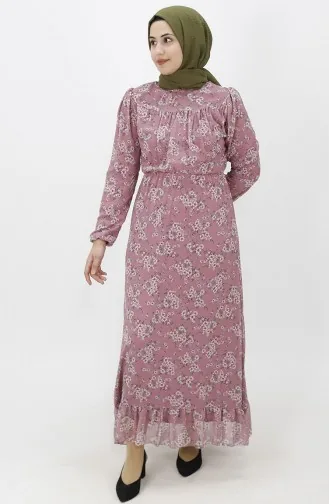 Robe Hijab Rose Pâle 1907-02