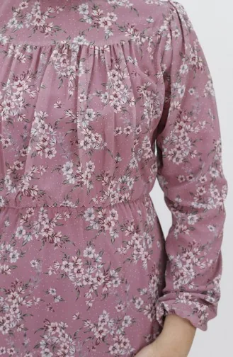 Robe Hijab Rose Pâle 1907-02