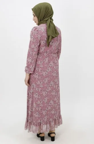 Robe Hijab Rose Pâle 1907-02