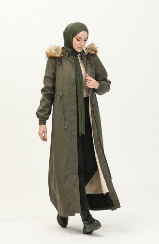 Khaki Winter Coat 13722