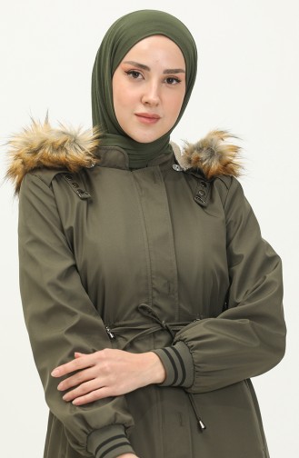 Khaki Winter Coat 13722