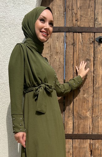 Khaki İslamitische Jurk 10310-01