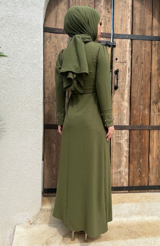 Khaki İslamitische Jurk 10310-01