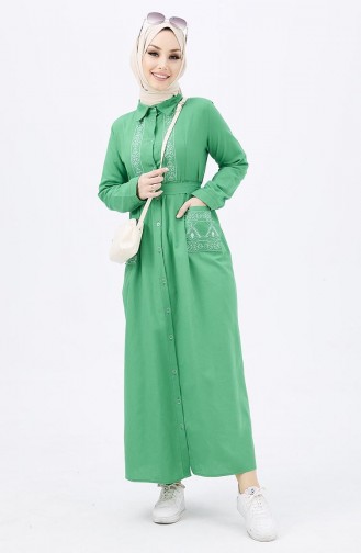 Embroidered Dress 3531-04 Green 3531-04