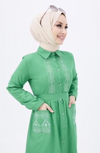 Embroidered Dress 3531-04 Green 3531-04