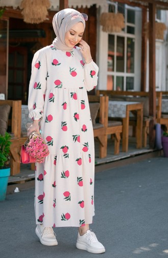 Patterned Dress 8884-01 Dusty Rose 8884-01