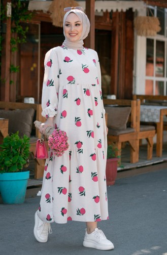 Patterned Dress 8884-01 Dusty Rose 8884-01