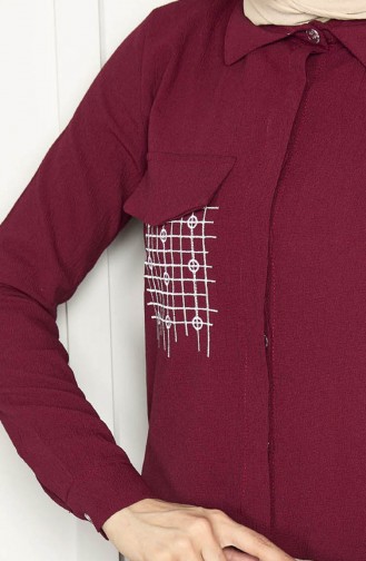 Tunika mit Taschendetail  3984-01 Burgunderrot 3984-01
