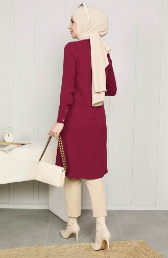Tunika mit Taschendetail  3984-01 Burgunderrot 3984-01